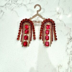 Feed Me Gems Celestial Baby Jumbo Earrings - Neon Pink